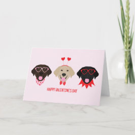 Happy Valentines Day Labrador Retriever Hunde Feiertagskarte