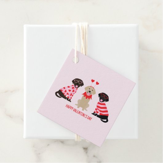 Happy Valentines Day Labrador Retriever Hunde Geschenkanhänger (Beispiel)