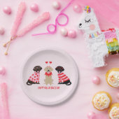 Happy Valentines Day Labrador Retriever Hunde Pappteller (Party)