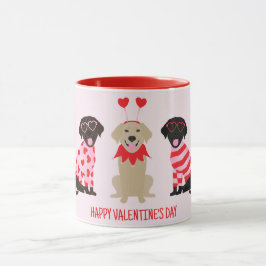Happy Valentines Day Labrador Retriever Hunde Tasse