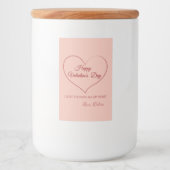 Happy Valentine's Day Lebensmitteletikett (Vorderseite)