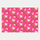 Happy Valentine's Day Leckereien und Candy Muster Geschenkpapier Set (Vorderseite 3)