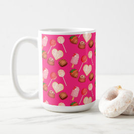 Happy Valentine's Day Leckereien und Candy Muster Kaffeetasse