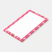 Happy Valentine's Day Leckereien und Candy Muster Post-it Klebezettel (angewinkelt)