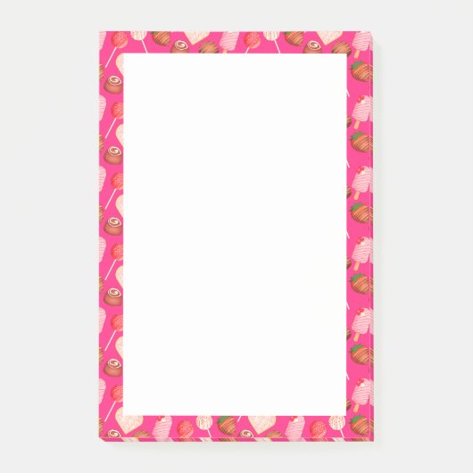 Happy Valentine's Day Leckereien und Candy Muster Post-it Klebezettel (Vorderseite)