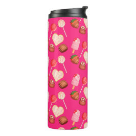 Happy Valentine's Day Leckereien und Candy Muster Thermosbecher