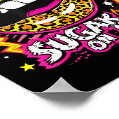 Happy Valentine's Day Leopard Lips Ur Some Sugar A Poster (Ecke)