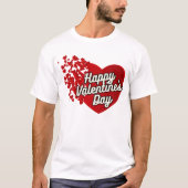 Happy Valentine's Day Lettering Design für T - Shi T-Shirt (Vorderseite)