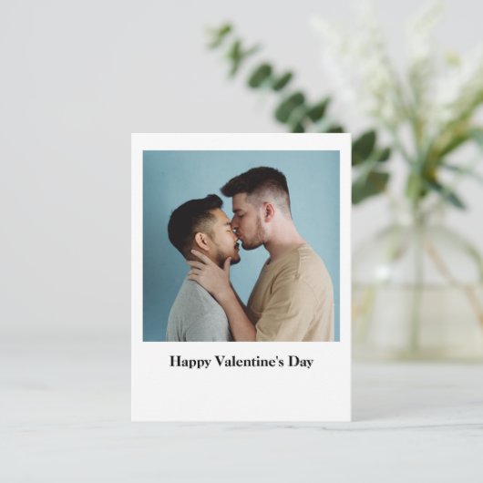 Happy valentine's day | LGBT Primemonat Postkarte (Stehend Vorderseite)