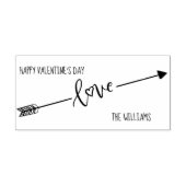 Happy Valentine's Day Liebe Arrow Personalisiert Gummistempel (Prägung)