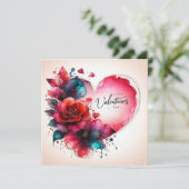 Happy Valentines Day Liebe Cards Karte (Stehend Vorderseite)