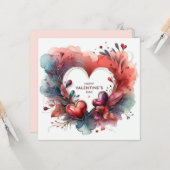 Happy Valentines Day Liebe Cards Karte (Vorderseite/Rückseite Beispiel)