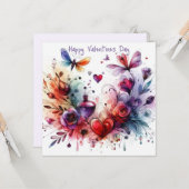 Happy Valentines Day Liebe Cards Karte (Vorderseite/Rückseite Beispiel)