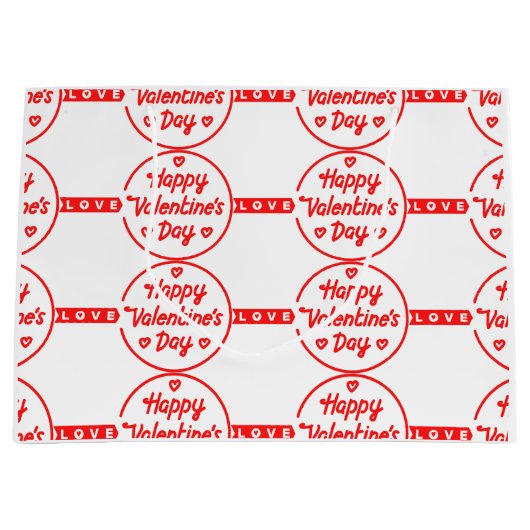 Happy Valentine's Day Liebe Große Geschenktasche Geschenktüte (Vorderseite)