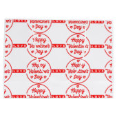 Happy Valentine's Day Liebe Große Geschenktasche Geschenktüte (Rückseite)