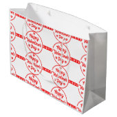 Happy Valentine's Day Liebe Große Geschenktasche Geschenktüte (Rückseite Schrägansicht)