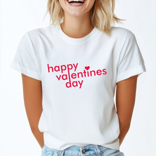 Happy Valentine's Day | Liebe Herz Moderne Moderne T-Shirt