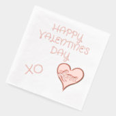 Happy Valentine's Day Liebe Herz Servietten Mit Folie (Links)