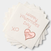 Happy Valentine's Day Liebe Herz Servietten Mit Folie (Insitu (Gestapelt))