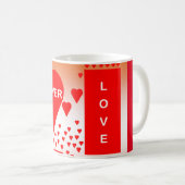 Happy Valentine's Day Liebe Herz Tasse & Heiße Kak (VorderseiteRechts)