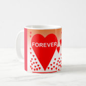 Happy Valentine's Day Liebe Herz Tasse & Heiße Kak (Vorderseite Links)