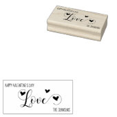 Happy Valentine's Day Liebe Hört Personalisiert Gummistempel (Stempel)
