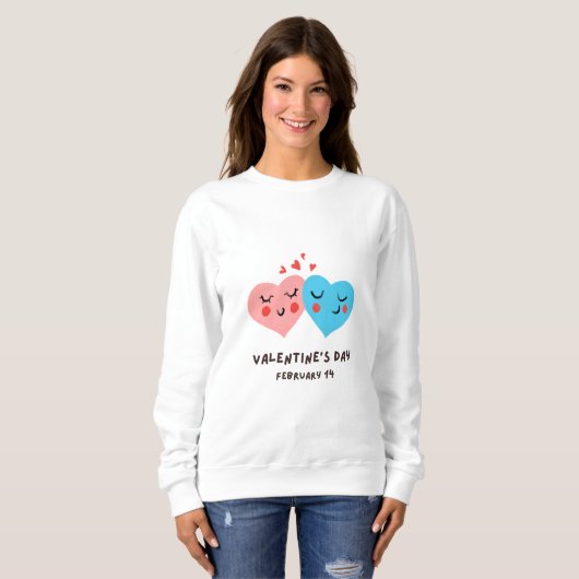 Happy Valentine's Day - Liebe Images Funny Sweatshirt (Vorne ganz)