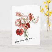 Happy Valentine's Day Liebe ist in der Luft Karte (Gelbe Blume)