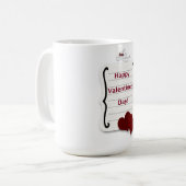 Happy Valentine's Day Liebe Kaffeetasse (Vorderseite Links)