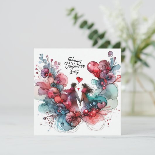 Happy Valentines Day Liebe Karten (Stehend Vorderseite)