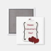 Happy Valentine's Day Liebe Magnet (Vorderseite/Rückseite)