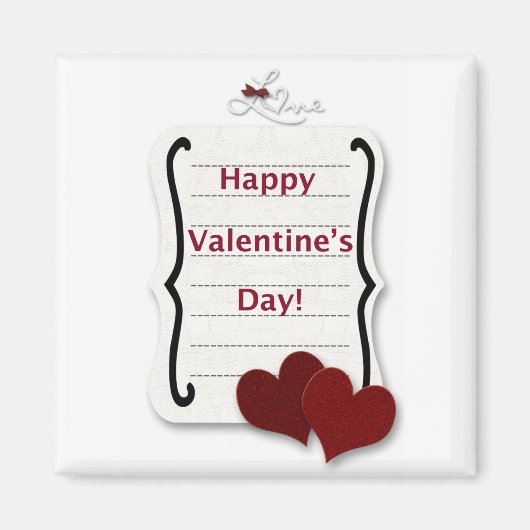 Happy Valentine's Day Liebe Magnet (Vorne)