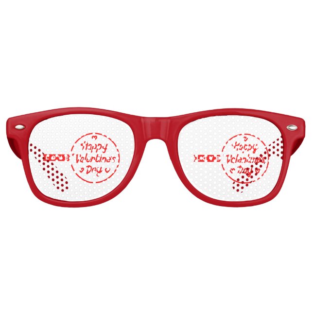 Happy Valentine's Day Liebe Party Retro Sonnenbril Partybrille (Vorderseite)