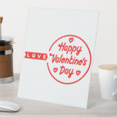 Happy Valentine's Day Liebe Pedestal Sign Sockelschild (In Situ)