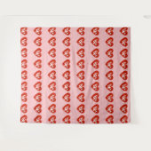 Happy Valentine's Day Liebe Rosa Tapestry Wandteppich (Vorderseite (Horizontal))