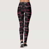 Happy Valentine's Day Liebe Script Geschenk Leggings (Rückseite)