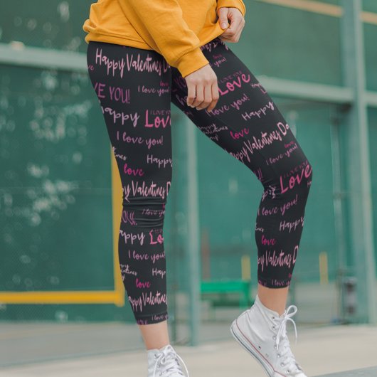 Happy Valentine's Day Liebe Script Geschenk Leggings