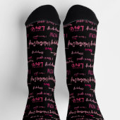 Happy Valentine's Day Liebe Script Geschenk Socken (Oben)