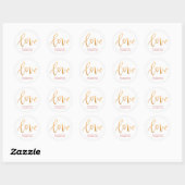 Happy Valentine's Day Liebe Script Holiday Runder Aufkleber (Blatt)