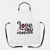 Happy Valentine's Day - Liebe Sie für immer Bilder Schürze (Vorderseite)