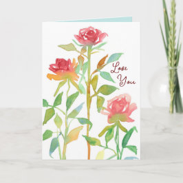 Happy Valentine's Day Liebe Sie Rote Rosen Karte