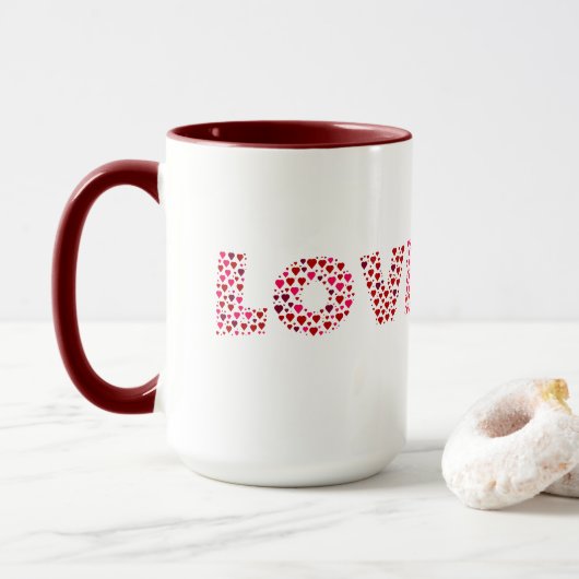 Happy Valentine's Day Liebe Tasse (Mit Donut)