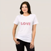 Happy Valentine's Day Liebe Tri-Blend Shirt (Vorderseite voll)