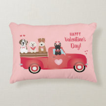 Happy Valentines Day Lieferwagen LKW Liebe Hunde