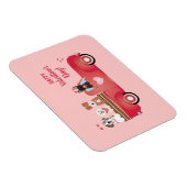 Happy Valentines Day Lieferwagen LKW Liebe Hunde Magnet (Rechte Seite)