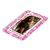 Happy Valentines Day Light Pink Jungle Heart Foto Magnet (Linke Seite)