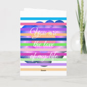 Happy Valentine's Day Lila Blume Card Karte (Rückseite)