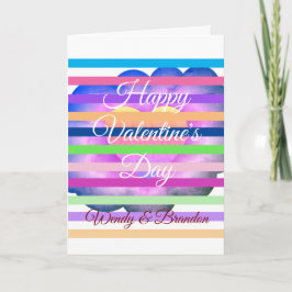 Happy Valentine's Day Lila Blume Card Karte