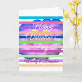 Happy Valentine's Day Lila Blume Card Karte (Gelbe Blume)