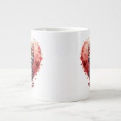 Happy Valentine's Day Little Kitten with Heart Jumbo-Tasse (Vorderseite)